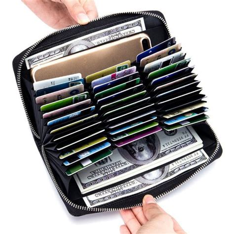 rfid leather wallet with 36 card slots|best rfid leather wallet.